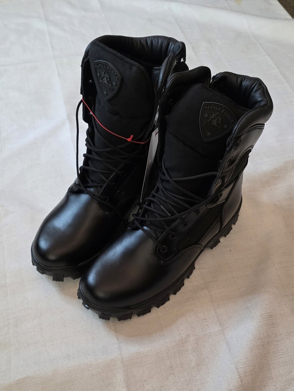 Rocky Boots Alpha Force 2173 Men's Size 11 Black Waterproof Side Zip Duty Boots